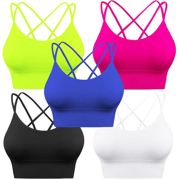 Strappy Padded Sports Bra