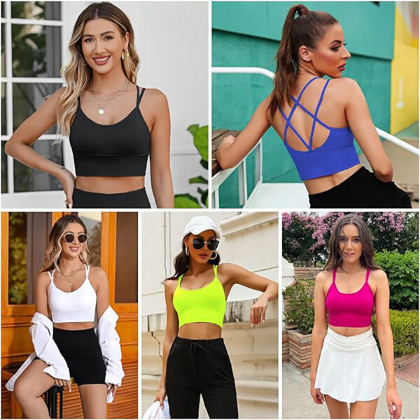 Strappy Padded Sports Bra